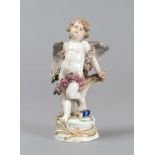 FIGURE OF CHERUB IN PORCELAIN, MEISSEN SECOND HALF 18TH CENTURY

polychrome glazing.

Marked in blue