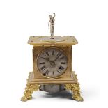 RARE SMALL TABLE CLOCK IN ORMOLU, GERMANY, MUNICH LATE 17TH CENTURY

calendar in silver. Face with