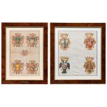 ENGRAVER 20TH CENTURY



HERALDRIES

two engravings on silk, cm.  45 x 38 and cm. 46 x 29

Framed