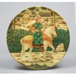 PAIR OF LARGE PLATES IN CERAMIC, PROBABLY FIRENZE, MID 20TH CENTURY

with figures of the Three Kings