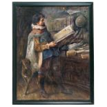 ITALIAN PAINTER, 20TH CENTURY



INTERIOR WITH READING FIGURE IN 16TH CENTURY CLOTHING  

Oil on