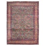 KIRMAN RUG, EARLY 20TH CENTURY 

floral design, in cente field with blue base. Border with