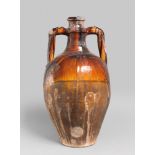 AMPHORA IN TERRACOTTA, SALENTO 19TH CENTURY

entirely brown glazing. Moulded mouth. 

Size cm. 65