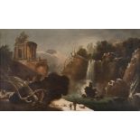 FRANCESCO FOSCHI, workshop of

(Ancona 1710 - Roma 1780)



VIEW OF THE TIVOLI WATERFALLS WITH THE