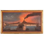 NEAPOLITAN PAINTER, 19TH CENTURY



NIGHT ERUPTION OF THE VESUVIUS

Oil on canvas, cm. 60 x 120