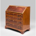 SMALL BUREAU IN MAHOGANY, ENGLAND LATE 19TH CENTURY

with bois de rose and inner drawer, letter