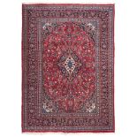 MASHED RUG, MID 20TH CENTURY

diamond medallion with palmette and secondary motifs with palmette and