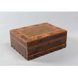 WORK BOX-DRESSING TABLE, 19TH CENTURY

in root wood, marquetry in maple, boxwood and ebony. Interior