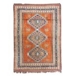 FINE KARS RUG, MID 20TH CENTURY

triple stepped medallion, in centre field with orange base. Main