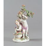 GROUP IN PORCELAIN, VIENNA THIRD QUARTER 18TH CENTURY

glazed white and polychrome, depicting two