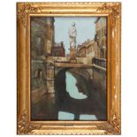 ATTILIO ACHILLE BOZZATO 

(Chioggia 1886 - Cremona 1954)



PORTA ROMANA BRIDGE IN MILAN

Oil on