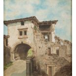 LUIGI (GIGI) DE PAOLI (Pordenone 1857 - 1947) Scorcio con casa