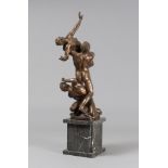 SCULTORE ITALIANO, XIX SECOLO RATTO DELLE SABINE, DA GIANBOLOGNA Bronzo a patina brunita, cm. 81 x