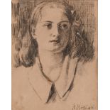 ANTONIO BRESCIANI (Naples 1902 - 1998) YOUNG WOMAN Pencil and pen on paper, cm. 16 x 13 In the lower