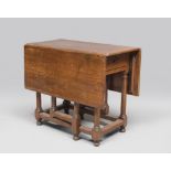 WINGED-TABLE, PROBABLY TUSCANY 18TH CENTURY with rectangular desk and two drawers on the side
