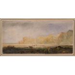 PAINTER EARLY 20TH CENTURY LANDESCAPE WITH HERDS Water-color on paper, cm. 7 x 15 Framed