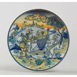 CERAMIC DISH, MONOTTI DERUTA, 20TH CENTURY Signed. Diameter cm. 50.