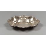 BEAUTIFUL SILVER CENTERPIECE, ITALY FIRST HALF 20TH CENTURY hurled and moulded with edge to