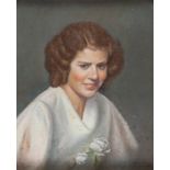 ORAZIO AMATO (Anticoli Corrado 1884-1952) PORTRAIT OF WOMAN Pastel on paper, cm . 57 x 46 Signed,