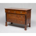 WALNUT CHEST OF DRAWERS, EMPIRE PERIOD Measurements cm. 90 x 120 x 57.