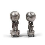 A PAIR OF SILVER SALTCELLARS, MOSCOW 1894