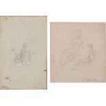 FRANZ ALTMUTTER (Vienna 1746 - Innsbruck 1817) SAINT IN PRAYER STUDY OF NUDE Two pencils on paper,