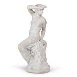 SAMUEL FRY (Inghilterra, attivo 1888 - 1899) VENUS Statuary group in white marble, cm. 153 x 50 x 70