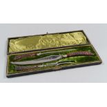 BEAUTIFUL SERVICE ROAST SERVING CUTLERY, ENGLAND, SHEFFIELD FIRST HALF 20TH CENTURY in steel with