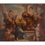 VENETIAN PAINTER, 18TH CENTURY ALLEGORICAL SCENE Oil on canvas, cm. 59,5 x 72,5 CONDITION