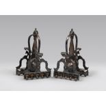 TWO ROLLERS, EARLY 19TH CENTURY in silvered pewter. Measurements cm. 19 x 13 x 18.