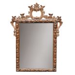 GILDED WOOD MIRROR, ELEMENTS OF THE 18TH CENTURY Measures cm. 104 x 80