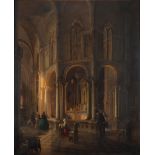 VINCENZO ABBATI (Napoli 1803 - Firenze 1866) INTERNO DI BASILICA INTERNO DI BASILICA GOTICA