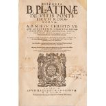 STORIA ECCLESIASTICA Historia B. Platine de vitis Ponti. Un volume. Ed. cinquecentesca. Piena
