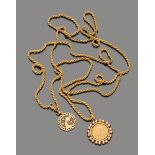 COLLANA in oro giallo 18 kt., r