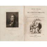 CHATEAUBRIAND F.R. De Chateaubriand, Oeuvres complétes. Trentasei volumi. Ed. Parigi 1836. Mezza