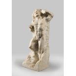 SCULTORE ITALIANO, XIX SECOLO PAN Altorilievo in marmo bianco statuario, cm. 60 x 27 x 24 Tracce