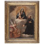 GIUSEPPE PASSERI, bottega di (Roma 1654 - 1714) LA VERGINE CON IL BAMBINO APPAIONO A SAN FRANCESCO