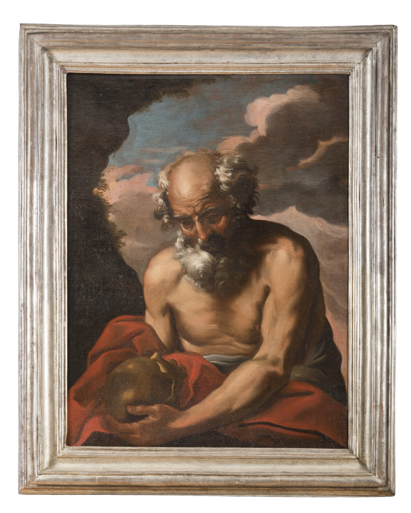 GIACINTO BRANDI, bottega di (Roma 1621 - 1691) SAN GIROLAMO IN CONTEMPLAZIONE