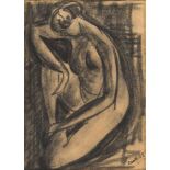 NINO LEOTTI (Barcellona Pozzo di Gotto 1919 - 1993) Nudo femminile, 1962 Carboncino su carta, cm. 30