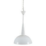 MATHIEU MATEGOT (Ungheria 1910 - Angers 2001) Holophane Hanging Lamp, anni '50 Metallo laccato e