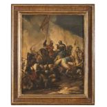 PIER ILARIO SPOLVERINI, workshop of (Parma 1657 - Piacenza 1734) BATTLE AMONG CHRISTIAN RIDERS AND