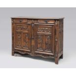 A BEAUTIFUL WALNUT CUPBOARD, FRANCE 18TH CENTURY two counters and two drawers on the front, graven