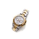 WRIST CLOCK ROLEX DAYTONA with box and bracelet Oyster in steel and gold, white and black