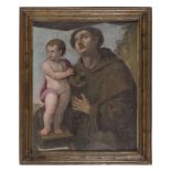 NORTHERN ITALY PAINTER, 17TH CENTURY SAINT ANTHONY FROM PADUA WITH THE CHILD