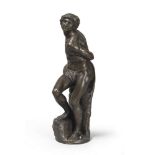 ITALIAN SCULPTOR. LATE 19TH CENTURY THE JAIL Sculpture in bronze, cm. 42 x 12 x 16 Not signed