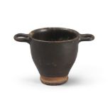 ATTIC BLACK-GLAZE KYPHOS, 5TH CENTURY B.C. Clay Beige. slightly everted rim smooth, conical cup,
