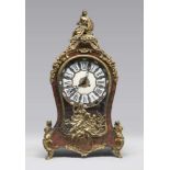 GORGEOUS BOULLE CLOCK, FRANCE 19TH CENTURY plated case with tortoiseshell, gilt metal plant