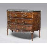 A RARE AND BEAUTIFUL ROSEWOOD COMMODE, SICILY 18TH CENTURY with threads and inlaid with amaranth and