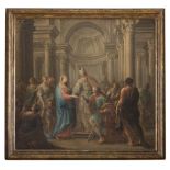 ROMAN PAINTER, 18TH CENTURY THE VIRGIN'S WEDDING Oil on canvas, cm. 95 x 99 PROVENANCE Collection