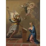 FLORENTINE PAINTER, 19TH CENTURY ANNUNCIATION Oil on canvas, cm. 40 x 30 FRAME Frame in wood and